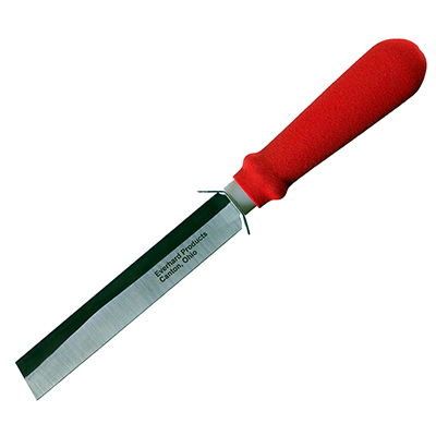 KNIFE SQ PT W/SAFETY GUARD RED POLY GRIP 1